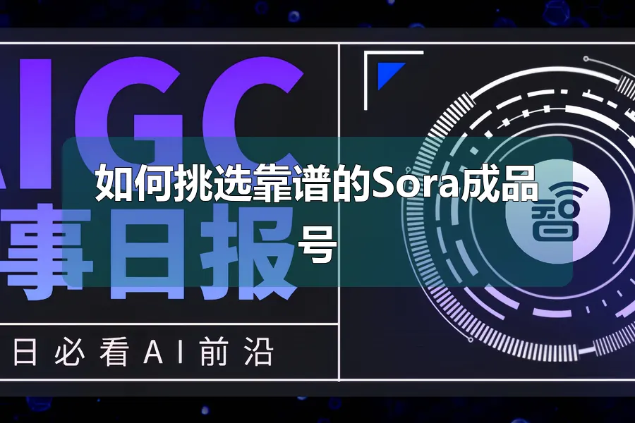 如何挑选靠谱的Sora成品号